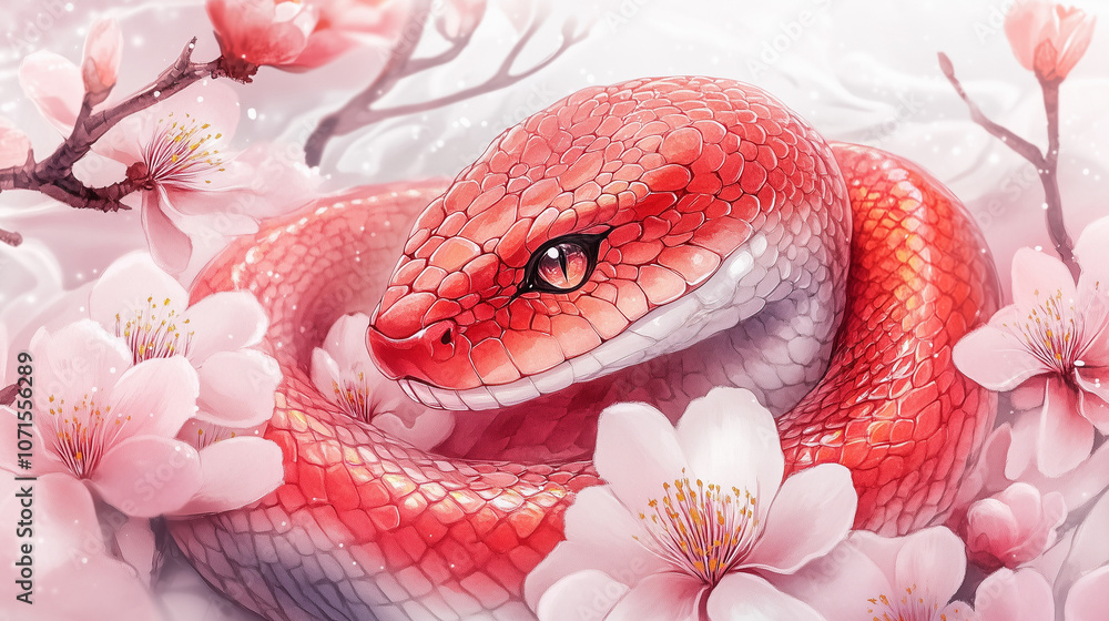 Fototapeta premium snake in the water