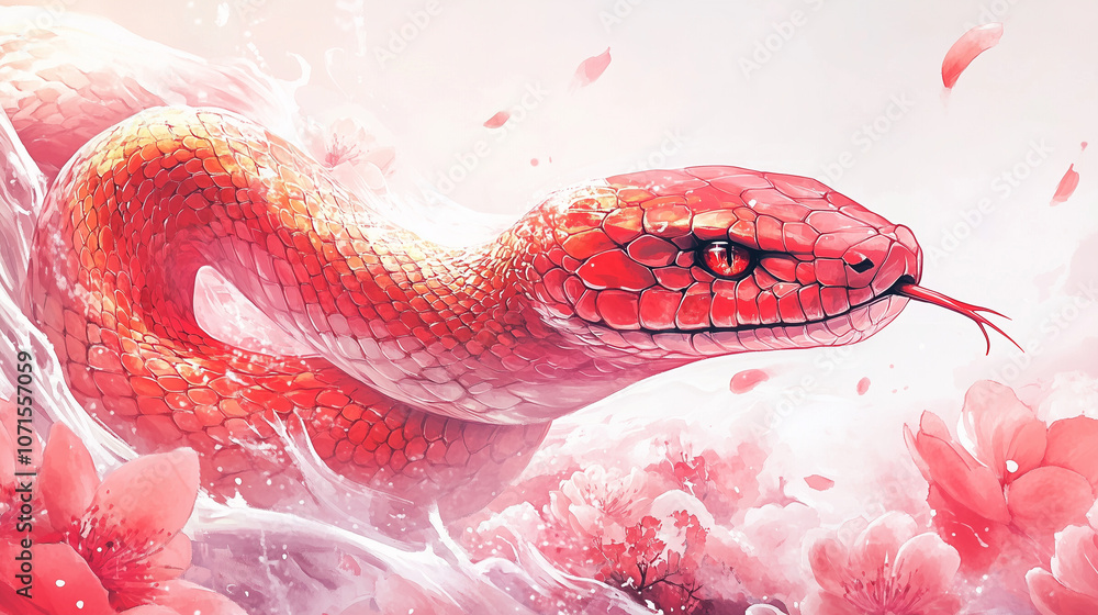 Obraz premium snake in the water