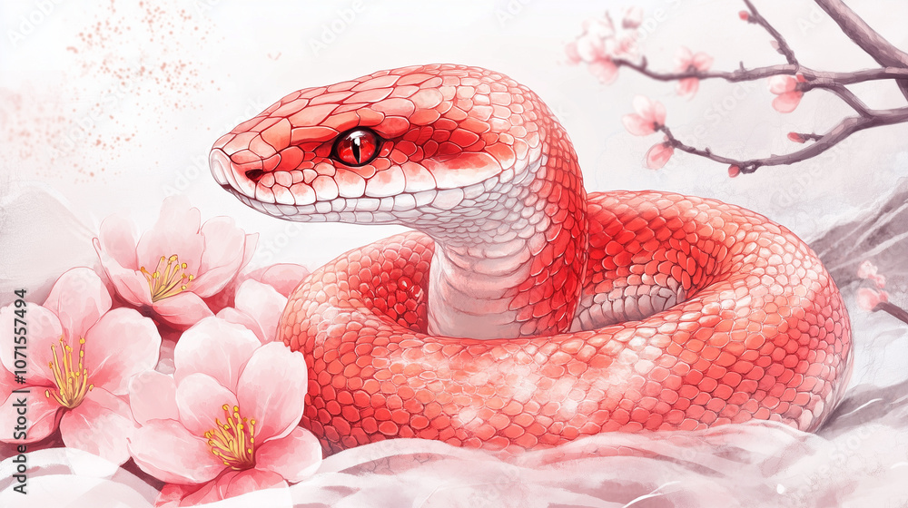 Obraz premium snake in the water
