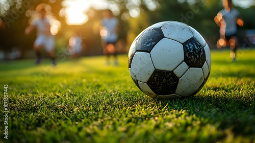 Soccer Ball on Grass Field ...