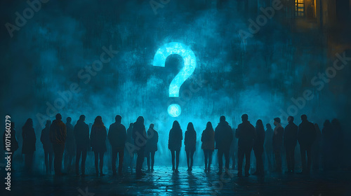 Silhouettes of People Looki...