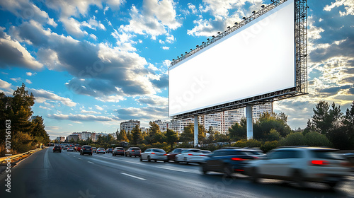Blank Billboard on Highway ...