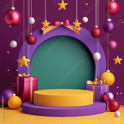 Christmas themed product placement mockup