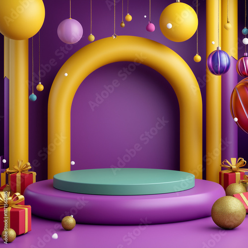 Christmas themed product placement mockup