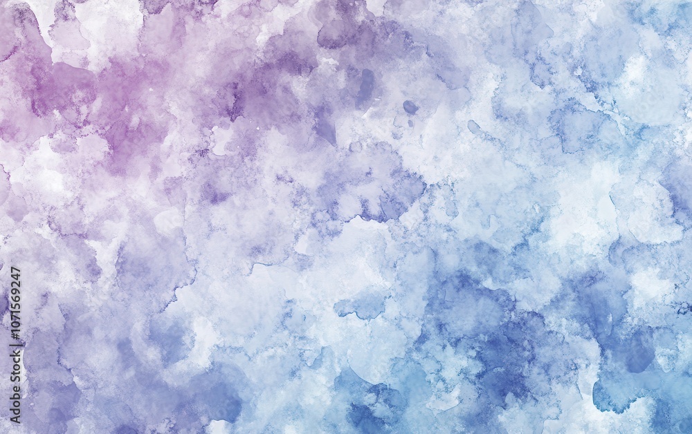 Fototapeta premium Soft Light Blue and Lavender Watercolor Background