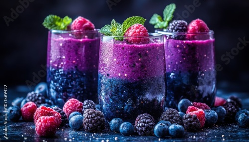 Delicious and Healthy Quinoa and Almond Smoothie Recipe, High in Protein and Antioxidants, Perfect for Breakfast or Snack, Easy to Make, Vegan, Gluten-Free, Packed with Flavor, Colorful Berries