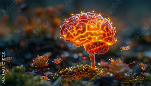 Showcase the process of neurogenesis in the brain photo