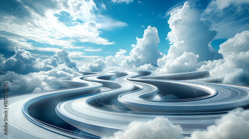 Abstract Road Through Cloud...
