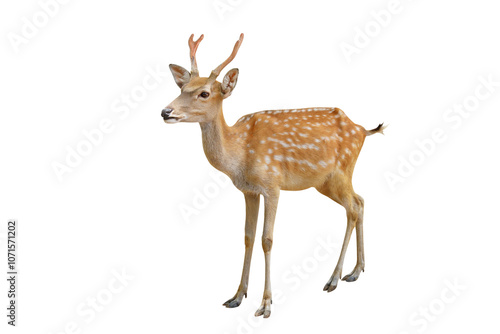 Spotted deer isolated on transparent background png file photo