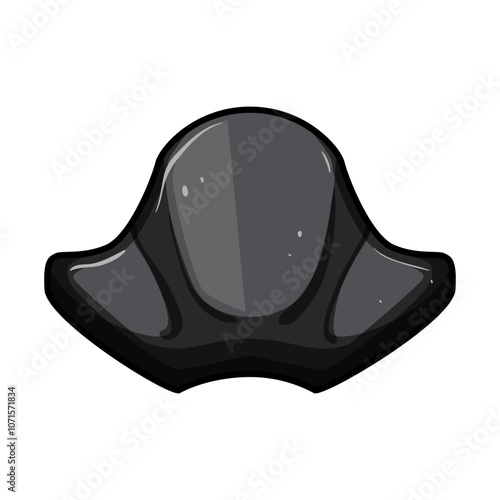 corsair pirate hat cartoon. swashbuckler captain, maritime adventure, skull crossbones corsair pirate hat sign. isolated symbol vector illustration