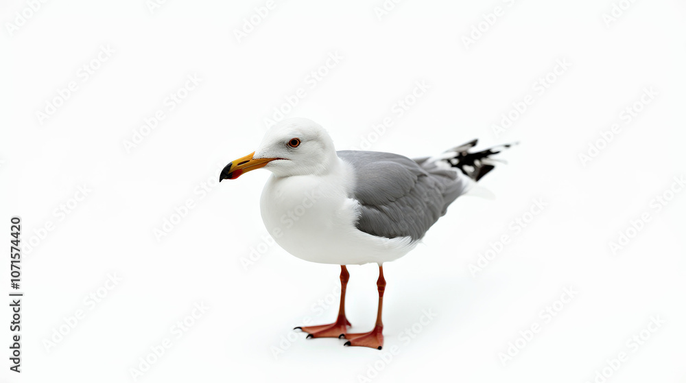 High-Quality Stock Photo of Seagull Isolated on White Background - Perfect for Wildlife and Nature Projects High-Quality Stock Photo of Seagull Isolated on White Background - Perfect for Wildlife and Nature Projects