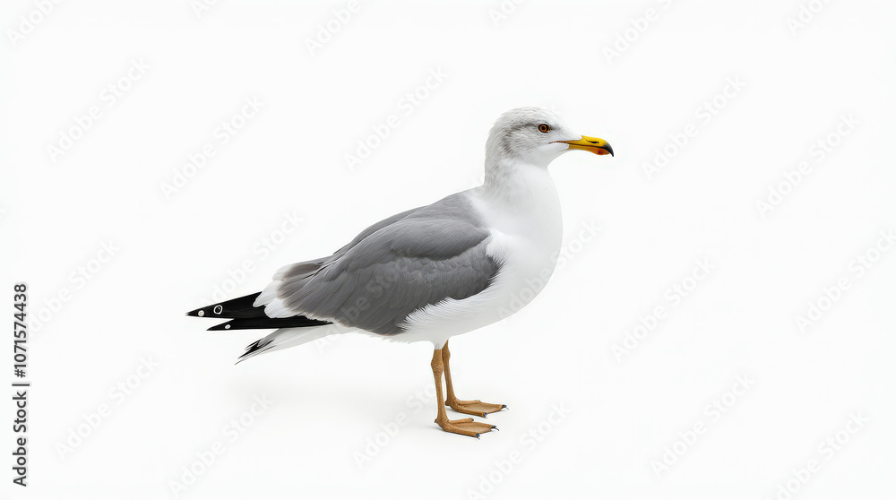 High-Quality Stock Photo of Seagull Isolated on White Background - Perfect for Wildlife and Nature Projects High-Quality Stock Photo of Seagull Isolated on White Background - Perfect for Wildlife and Nature Projects
