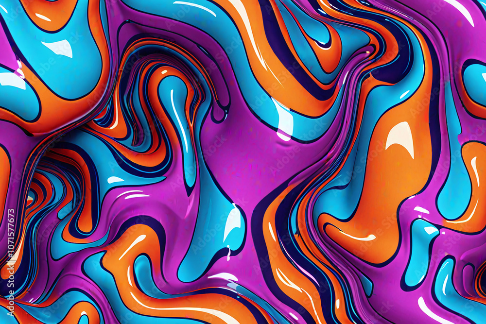Abstract 3D fluid Endless background. Seamless colorful pattern. Abstract 3D fluid Endless background. Seamless colorful pattern.
