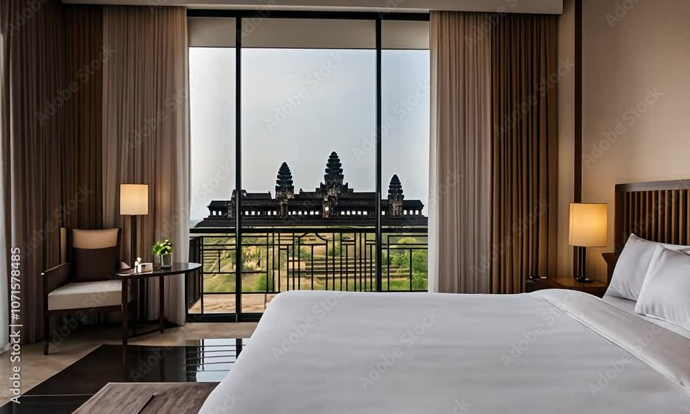 Hotel room in Angkor.
