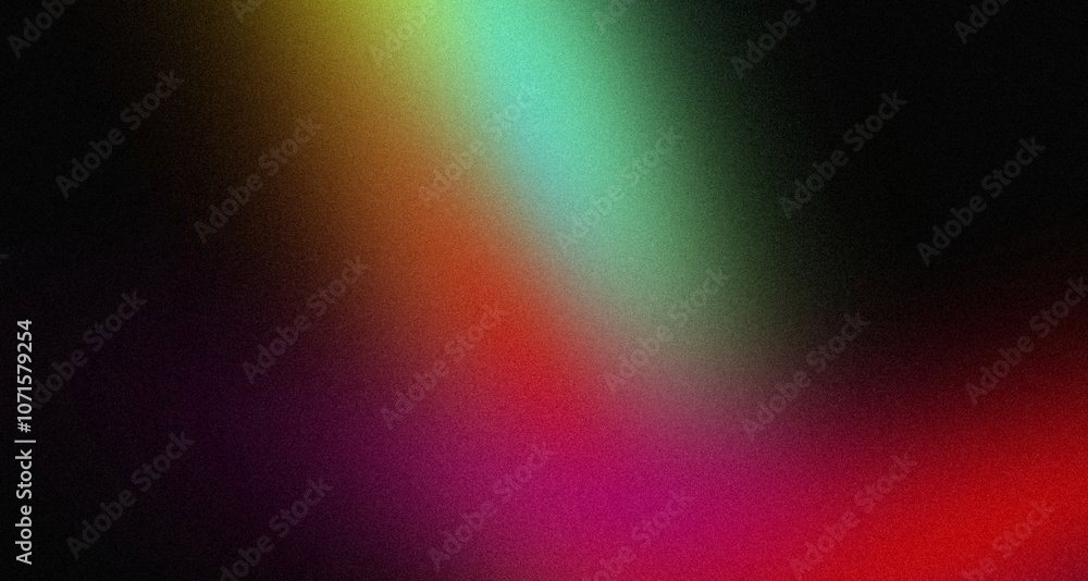 Fototapeta premium Dark multicolor grainy gradient background. Abstract dark magenta red purple blue color noisy gradient, wave shaped, color flow, vibrant texture, noise texture, backdrop design, copy space