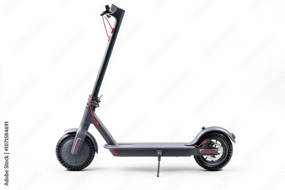 Black electric scooter on white background. Black electric scooter on white background.