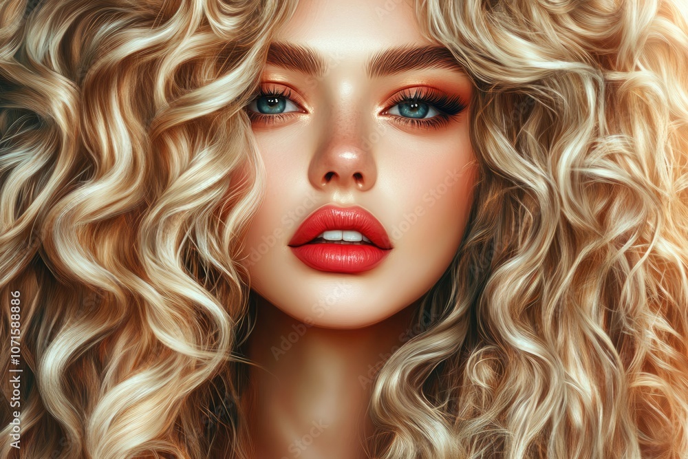 Fototapeta premium thick wavy hair