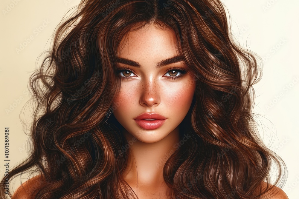 Fototapeta premium thick wavy hair
