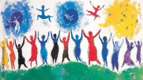  Joyful Celebration, Chagall's Vibrant Expression