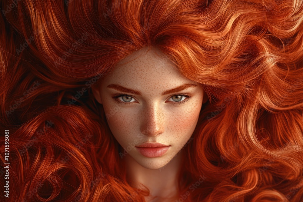 Fototapeta premium thick wavy hair