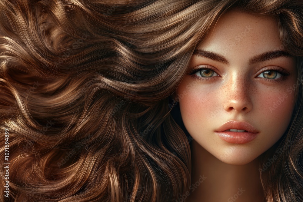 Fototapeta premium thick wavy hair