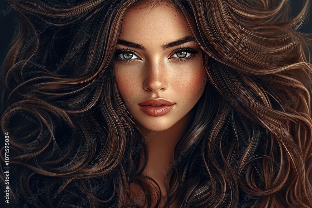 Fototapeta premium thick wavy hair