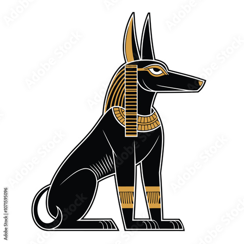Ancient Egyptian Anubis God Illustration