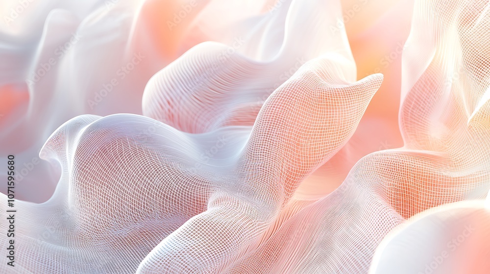 Modern 3D wireframe background with layered lines and soft pastel gradients, forming an abstract, stylish look Modern 3D wireframe background with layered lines and soft pastel gradients, forming an abstract, stylish look