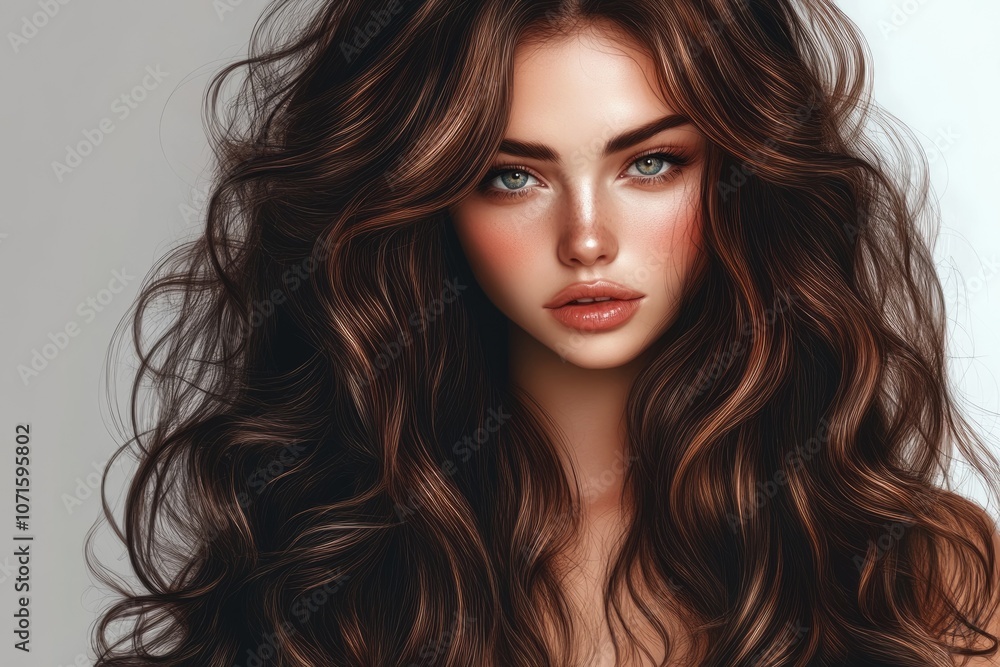 Fototapeta premium thick wavy hair