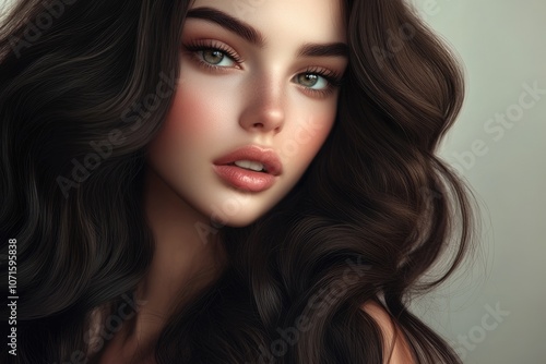 Wallpaper Mural thick wavy hair Torontodigital.ca