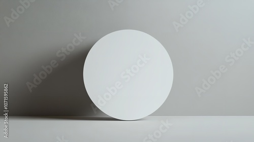 Blank white round paper sticker label isolated

 photo