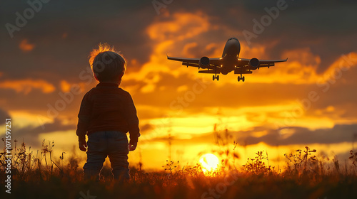 Silhouette of Child Watchin...