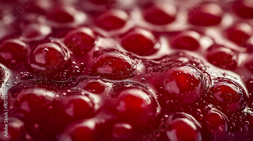 Red Berry Jam Macro Photo