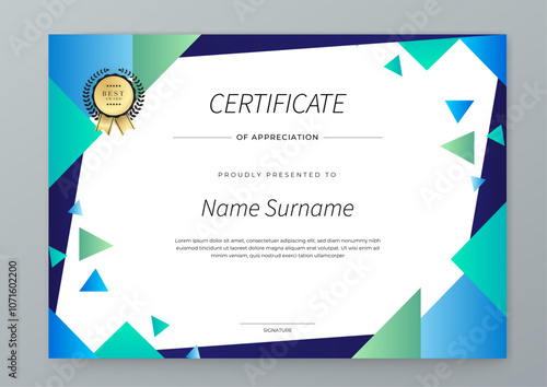 Colorful Certificate of Appreciation With Modern Design