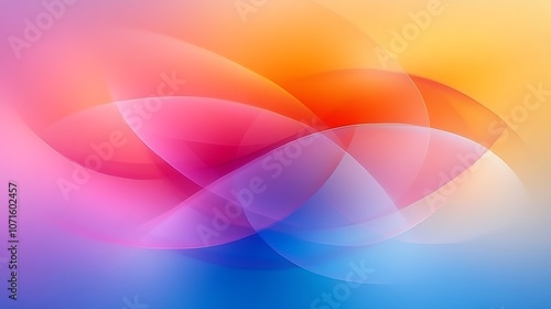 Abstract background with soft and flowing shapes in vibrant colors. photo