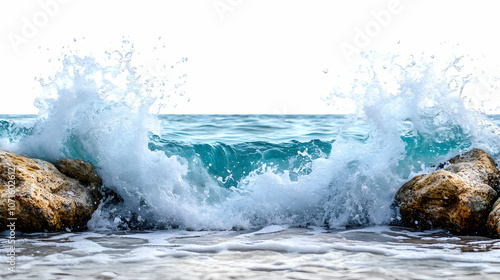 Ocean Wave Crashing on Rock...