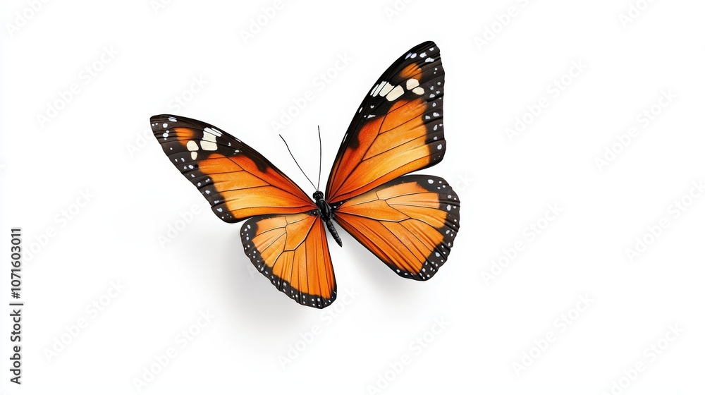Monarch butterfly on white isolated background Monarch butterfly on white isolated background