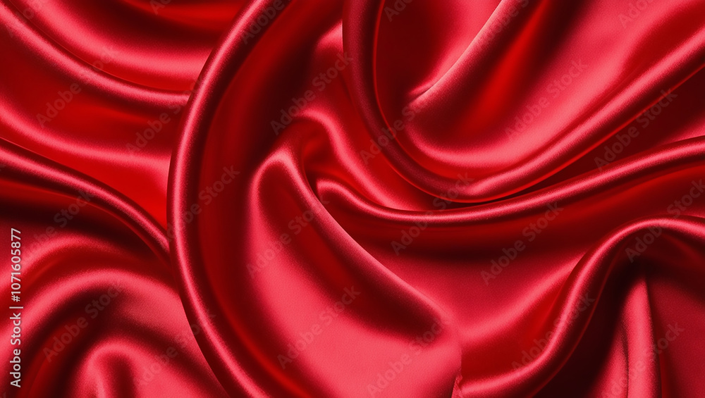 Obraz premium Red satin fabric background 
