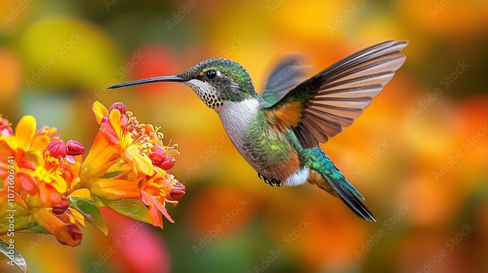 Fototapeta premium Beautiful hummingbird in flight