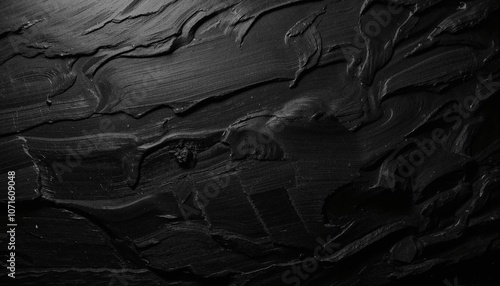 Dark grey/black slate background or texture. AI generated. photo