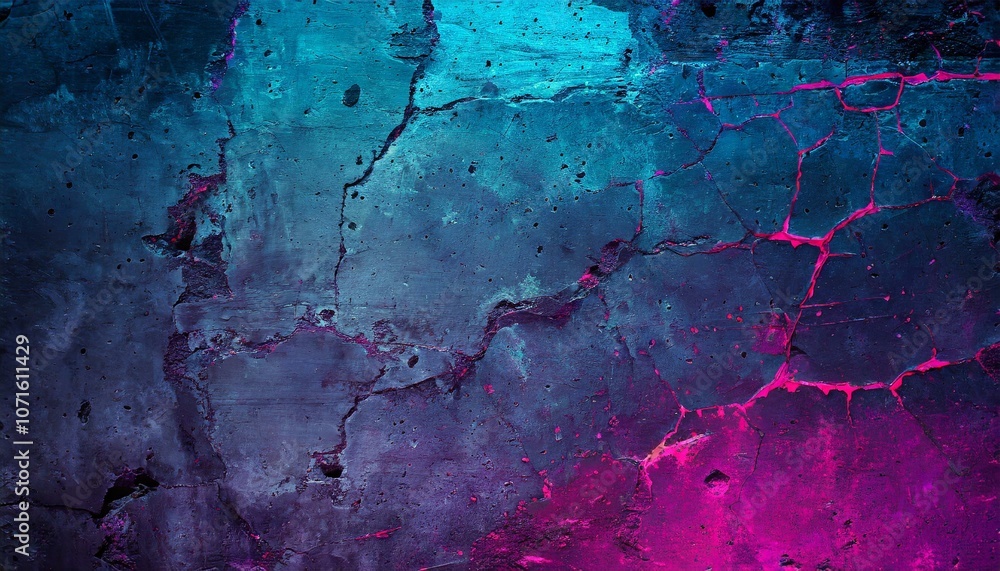Obraz premium サイバーパンクなコンクリートの壁