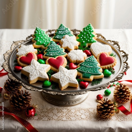 christmas cookies on a table