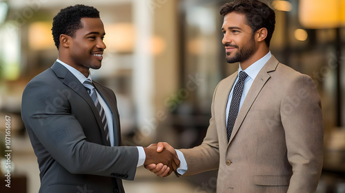 Photo of Two Businessmen Sh...