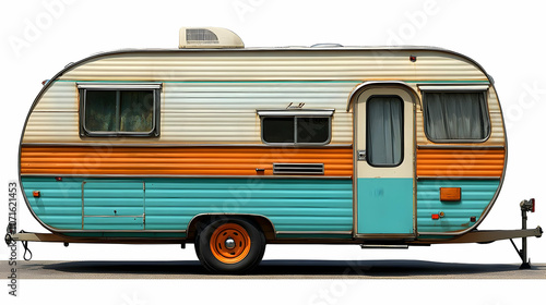 Vintage Camper Trailer Illu...