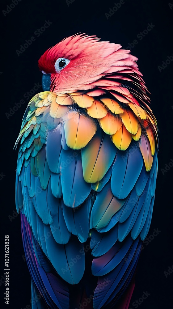 Obraz premium Colorful Parrot Portrait Captured in Vivid Detail