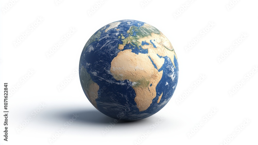Our Blue Planet: A Detailed 3D Render of Earth Our Blue Planet: A Detailed 3D Render of Earth