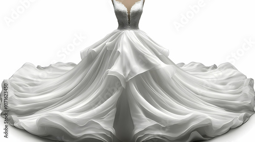 White Wedding Dress Illustr...