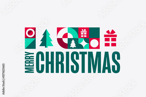 Merry Christmas and Happy New Year. Holiday concept. Template for background, banner, card, poster with text. Vector EPS10 illustration.