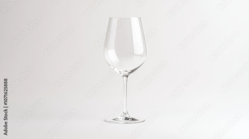 Fototapeta premium A sophisticated and elegant wine glass with a clear, crystal-like finish. This image captures the beauty of simplicity and refinement. perfect for showcasing your wines. 