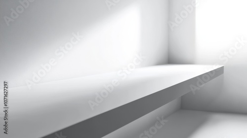 Wallpaper Mural 3D rendering white room minimalist design has wall Empty table top Torontodigital.ca